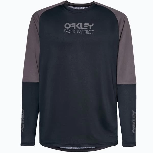 OAKLEY FACTORY PILOT MTB LS JERSEY BLACK/FORGED 22 1 OAKLEY FACTORY PILOT MTB LS JERSEY BLACK/FORGED 22