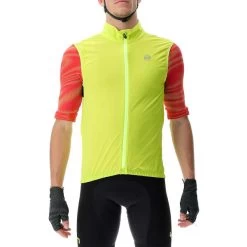 UYN MAN BIKING ULTRALIGHT WIND VEST SOFT YELLOW FLUO/BLACK 22