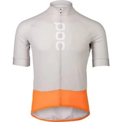 POC M'S ESSENTIAL ROAD LOGO JERSEY GRANITE GREY/ZINK ORANGE 22