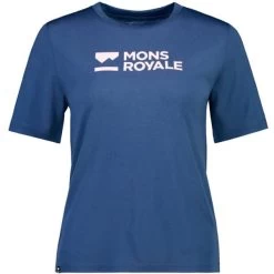 MONS ROYALE W ICON RELAXED TEE BRAND LOCK UP DARK DENIM 22