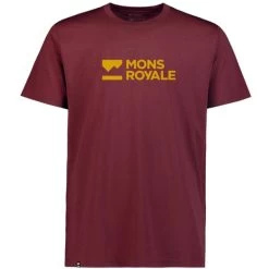 MONS ROYALE MENS ICON T-SHIRT BRAND LOCK UP DARK CHOCOLATE 22