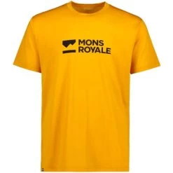 MONS ROYALE MENS ICON T-SHIRT BRAND LOCK UP GOLD 22