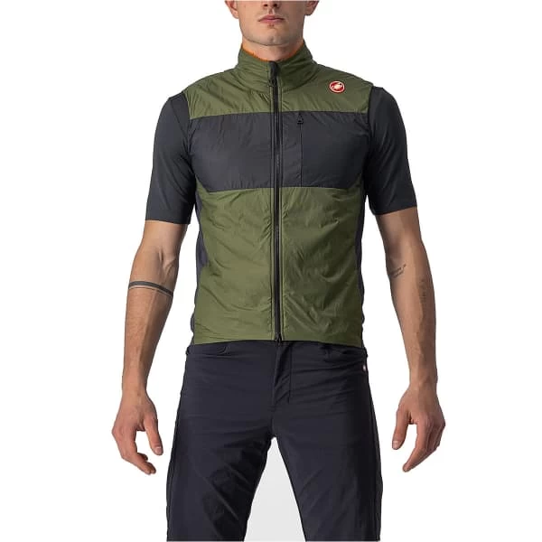 CASTELLI UNLIMITED PUFFY VEST GREEN KAKI/DARK GREY 22 1 CASTELLI UNLIMITED PUFFY VEST GREEN KAKI/DARK GREY 22