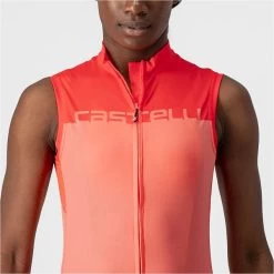 CASTELLI VELOCISSIMA SLEEVELESS W CORAIL/PINK 22 -L'art de l'équipement du cyclisme. 9 108393 sm velocissima corail rose 4522066 583 04