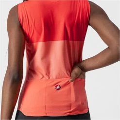 CASTELLI VELOCISSIMA SLEEVELESS W CORAIL/PINK 22 -L'art de l'équipement du cyclisme. 9 108393 sm velocissima corail rose 4522066 583 05