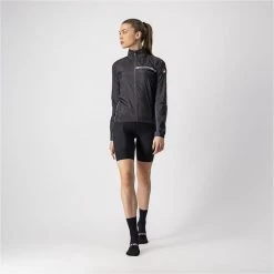 CASTELLI SQUADRA STRETCH JACKET W BLACK/DARK GREY 23 11 CASTELLI SQUADRA STRETCH JACKET W BLACK/DARK GREY 23 -L'art de l'équipement du cyclisme. 9 108404 squadrz stretch w noir gris fonce 4521529 085 06