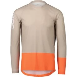 POC MTB PURE LS JERSEY LIGHT SANDSTONE BEIGE/ZINK ORANGE 23