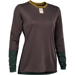 FOX W DEFEND LS JERSEY MEDIUM BROWN 23