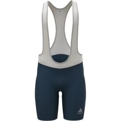 ODLO ESSENTIAL BIB SHORTS WHITE - BLUE WING TEAL 23