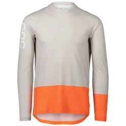 POC MTB PURE LS JERSEY GRANITE GREY/ZINK ORANGE 23