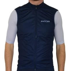 MATCHY CYCLING GILET BLEU MARINE 21