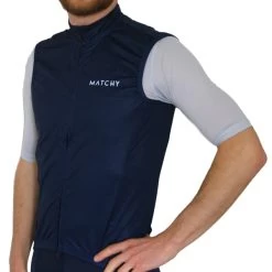 MATCHY CYCLING GILET BLEU MARINE 21 -L'art de l'équipement du cyclisme. 9 89156 gilet bleu marine gilet bm 03