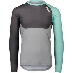 POC MTB PURE LS JERSEY LT FLUORITE GREEN/SYLVANITE GREY/ALLOY GREY 21